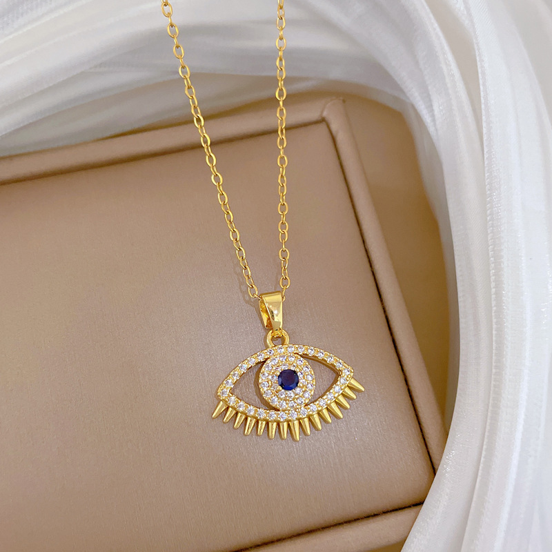 Wunderschöne Halskette Mit Teufelsauge Und Diamanten Für Damen_voghion.com