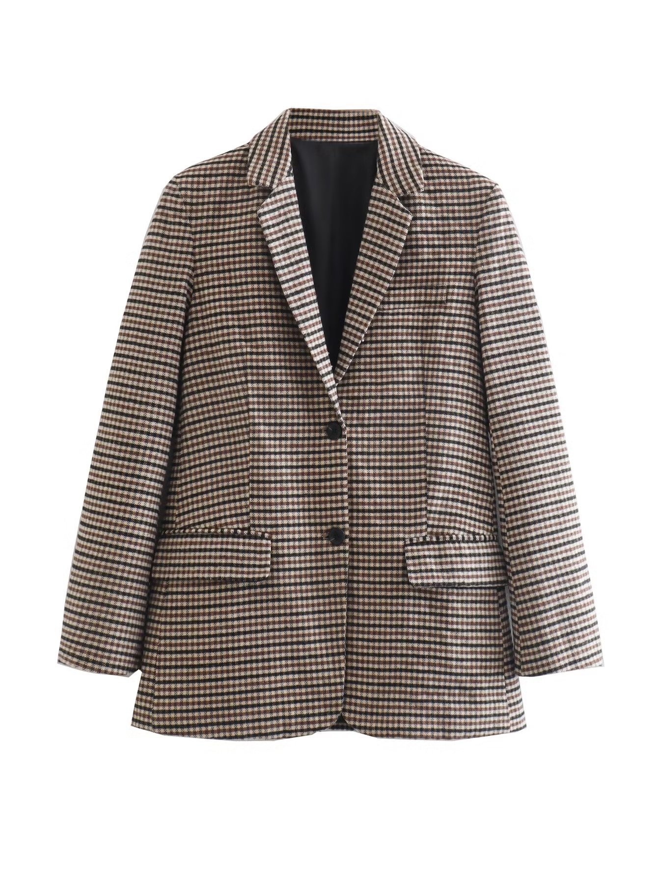 Giacca da abito in pied de poule spazzolato da donna_voghion.com