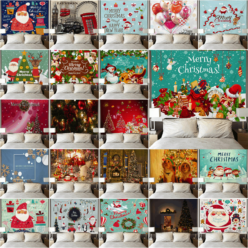 Schlafzimmer Wohnkultur Stoff Illustration Poster Hintergrund Stoff Weihnachten Element Vektor Bild Wandteppich_voghion.com