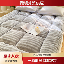 新款兔毛绒床垫垫褥加绒加厚保暖床褥垫家用软垫毛绒垫子宿舍垫被