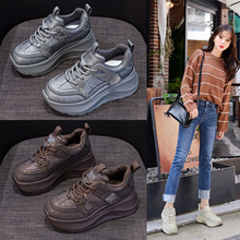 阿甘鞋女2025秋季女鞋网红爆板厚底休闲时尚百搭小个子老爹鞋女鞋