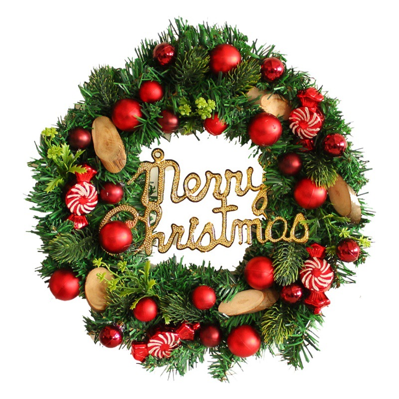 Hong Kong amor Navidad dulces Garland puerta colgando DIY ventana escena decoración guirnalda vacaciones Navidad Bola de ratán adornos