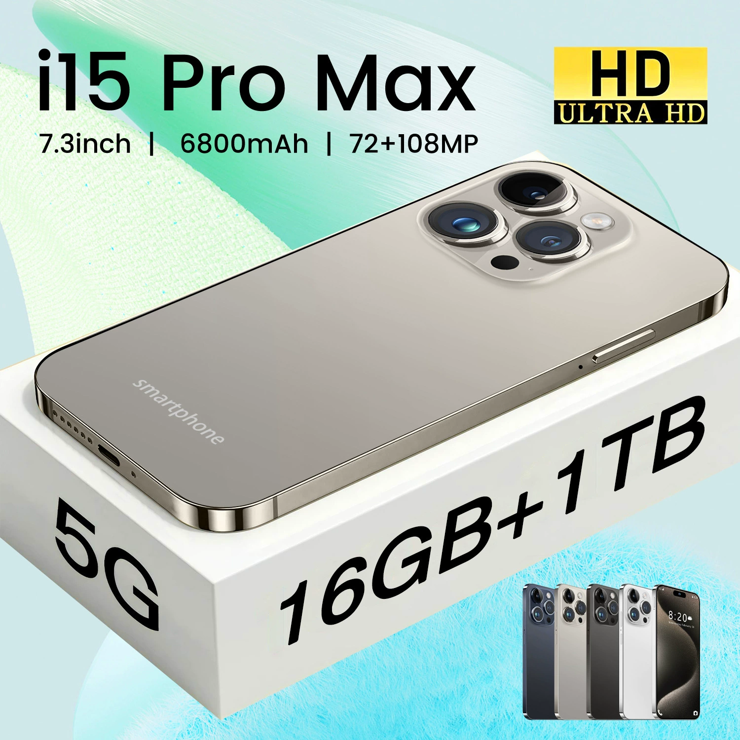 Умные часы, мобильный телефон, кросс-граничная торговля, Intel Core i15, 15 Pro Max, 4G, Android