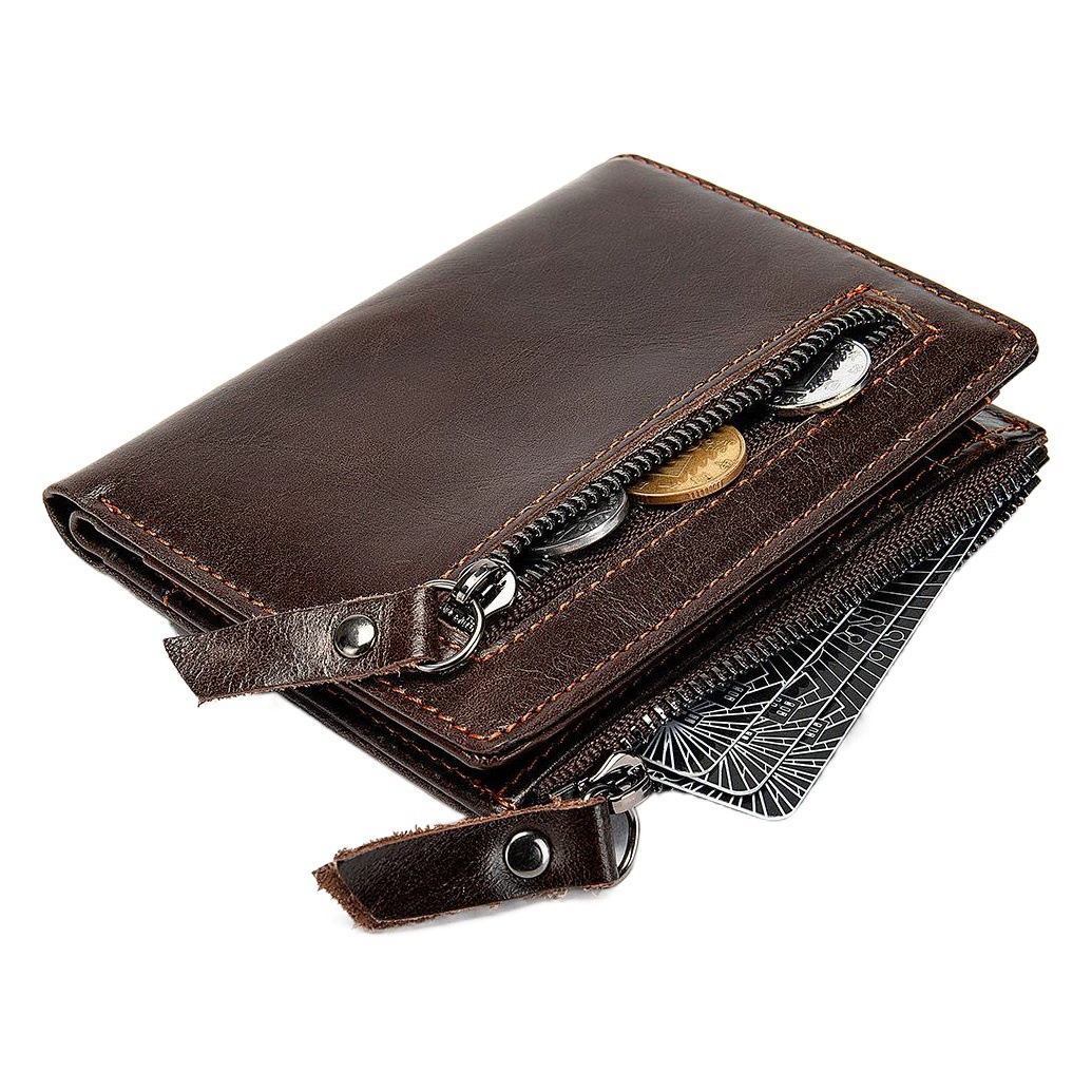 Трансграничный мужской кошелек для монет из натуральной кожи, винтажный Повседневный вертикальный кошелек, верхний слой из воловьей кожи, модный кошелек с зажимом из воловьей кожи, модный