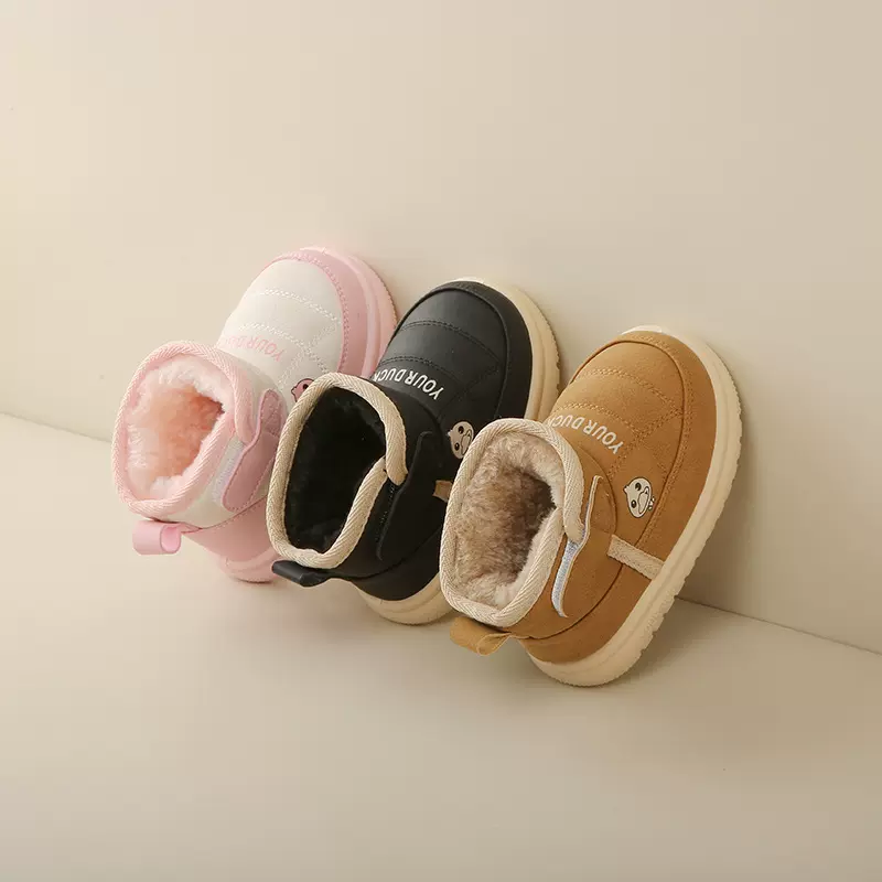 儿童雪地靴2025冬季防滑加绒女童棉鞋男童雪地棉防水宝宝保暖靴子