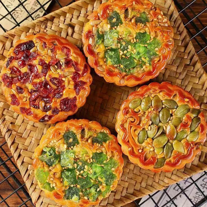 果仁月饼零食网红爆款坚果月饼老式五仁中秋糕点吃的零食散装发批|undefined