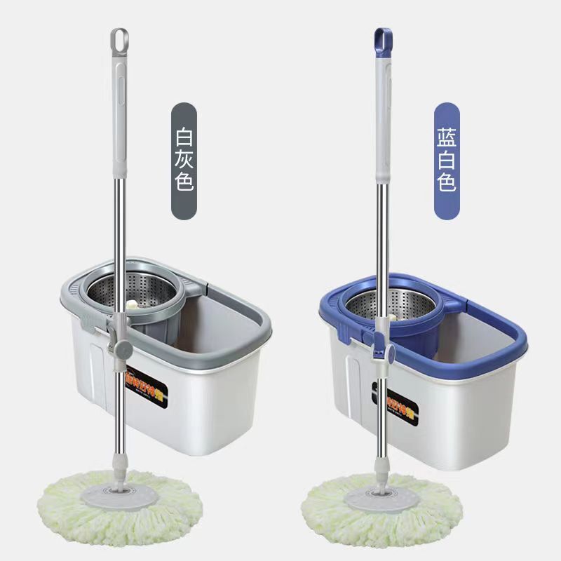 Extra-Large and Thickened Household Rotating Mop for Both Dry and Wet Use, Hands-Free Flat Mop Bucket, Lazy Mop Cleaning Tool, One-Swipe Clean Extra-Large and Thickened Household Rotating Mop for Both Dry and Wet Use, Hands-Free Flat Mop Bucket, Lazy Mop Cleaning Tool, One-Swipe Clean
