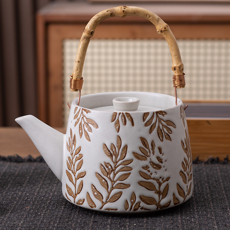 Taza de desayuno de cerámica pintada a mano pastoral esmerizada taza de cerámica rugosa taza de café de flores frescas taza de nicho menú de la tarde