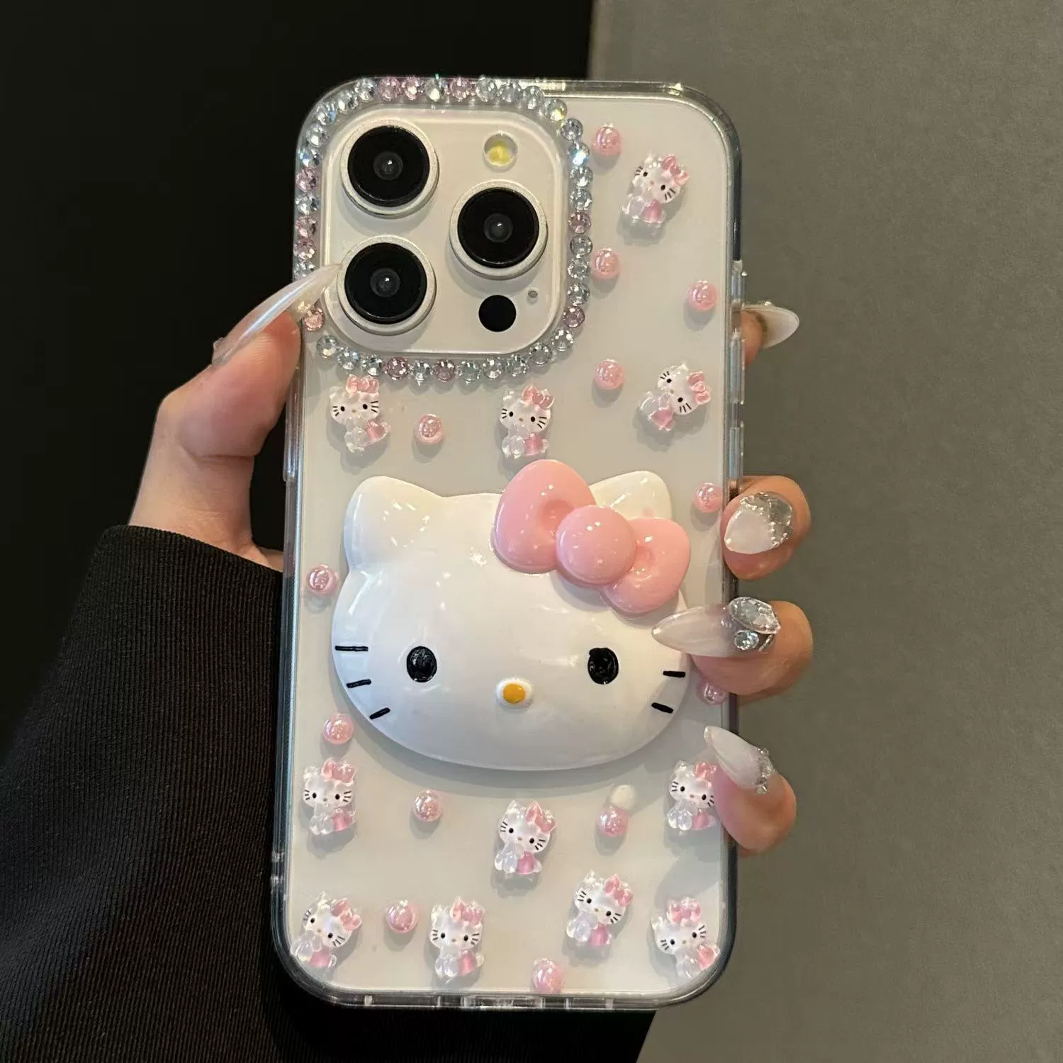 Hello Kitty, яблоко, iPhone17, совместимый чехол-каркас для cartoon, чехол для iPhone16, защитный чехол, DIY, 17promax, 15/14/13