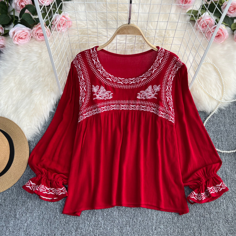 Ethnic retro design summer T-shirt