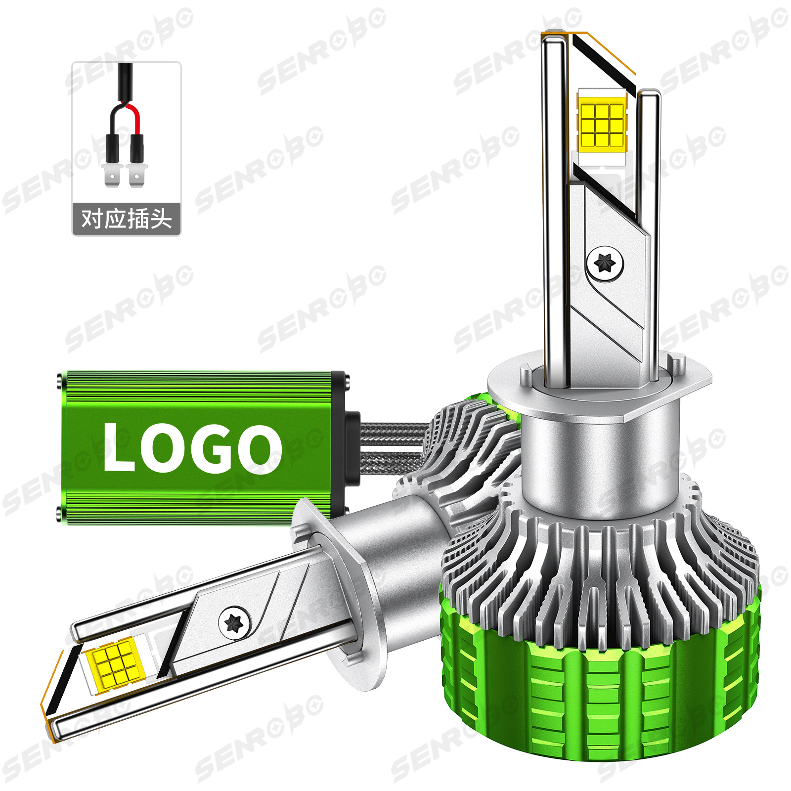 Auto personalizado led faro de alta potencia 190W faro de automóvil marca LOGO luz láser de paso H7 image 7