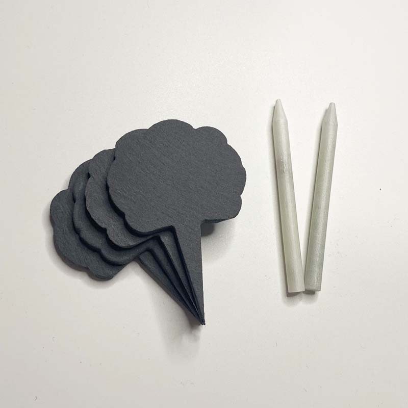 Venta al por mayor de queso pizarra marca pizarra queso signo comida pequeño palo con escritura libre de polvo pluma pastel postre signo