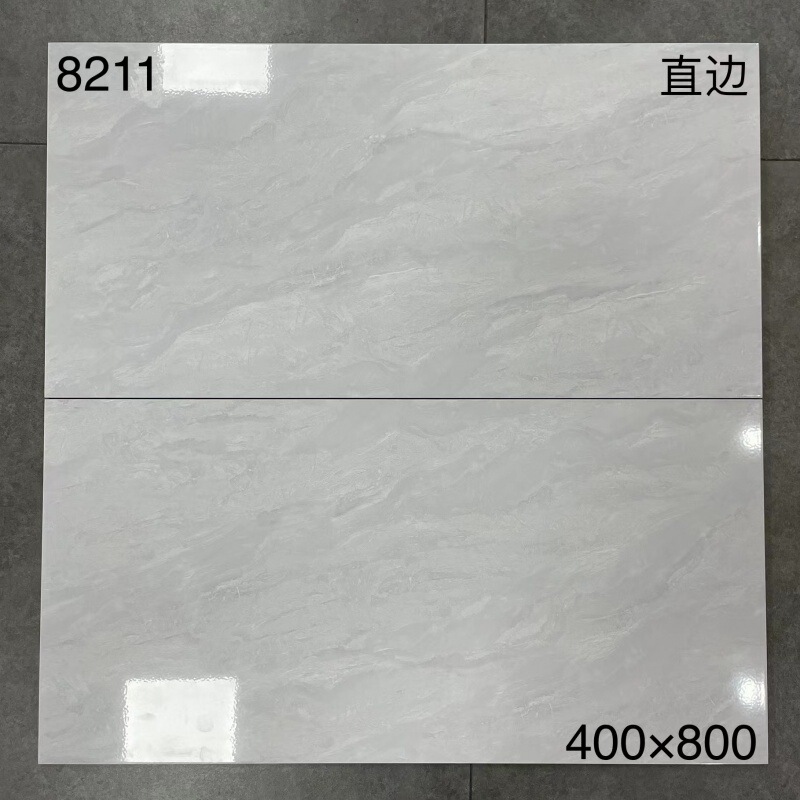 Foshan Tiles 400X800 Bathroom Wall Tiles Kitchen Bathroom Interior Wall Tiles Light Gray Jazz White Soaked Porcelain Tiles