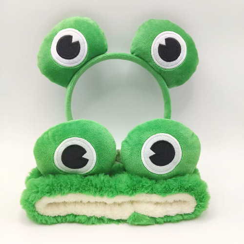 Korean version of cute cartoon funny selling cute frog headband girls face washing party party wash little frog headband