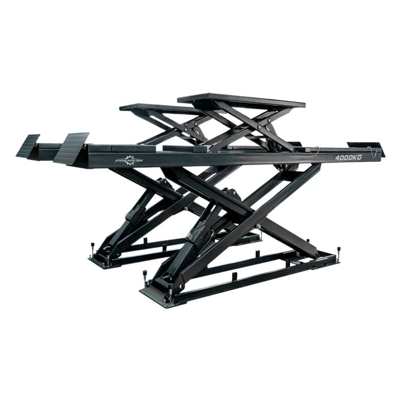 Подъемник ножничный Jintuo для автосервиса, с функцией позиционирования, грузоподъемность 4 тонны