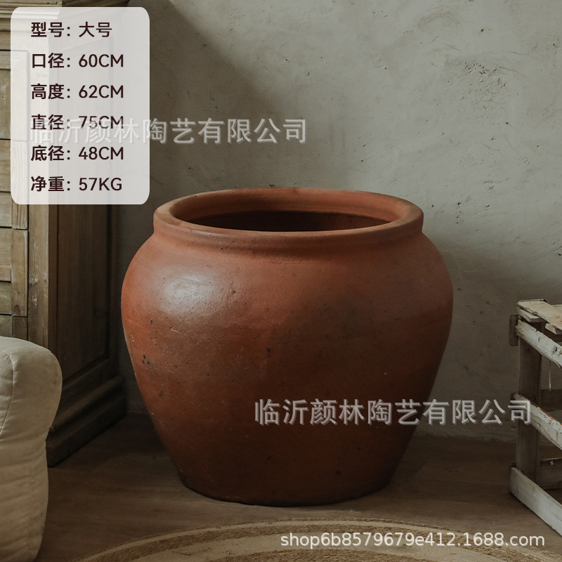 Árboles de plantación gran maceta de árboles de plantación gran maceta de árboles de plantación popular retro maceta de cerámica hecha a mano hotel paisaje maceta de árboles