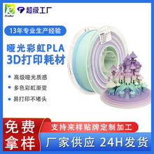 品锐PINRUI 3d打印耗材哑光PLA 彩虹多色渐变哑光质感PLA哑光耗材