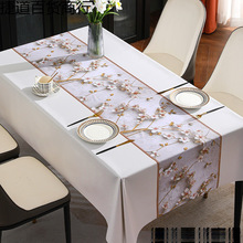 花开金枝桌布批发风防水防油家用台布茶几布梅花餐桌布