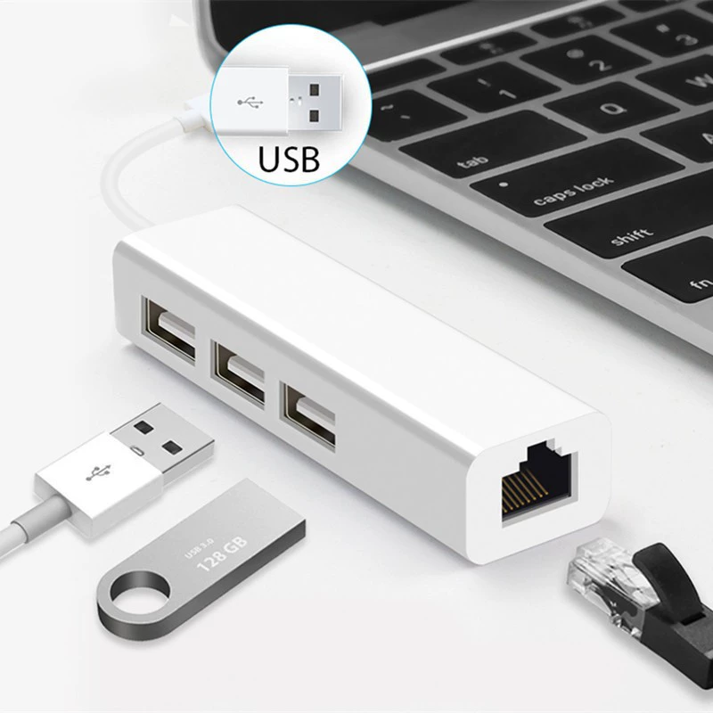 2.0 USB свободный диск RJ45+ USB3 HUB сетевой адаптер, двух-в-одном расширение USB, USB к LAN