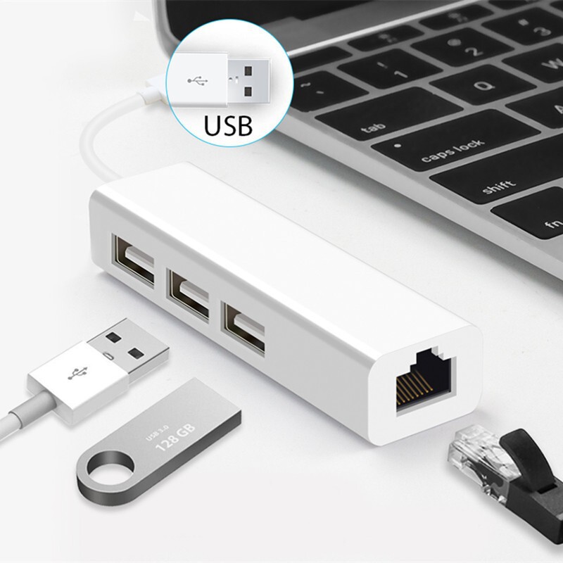 2.0Usb Drive-Free Rj45+ Usb3 Port Hub Network Card Two-In-One Expansion USB Network Adapter USB to Lan