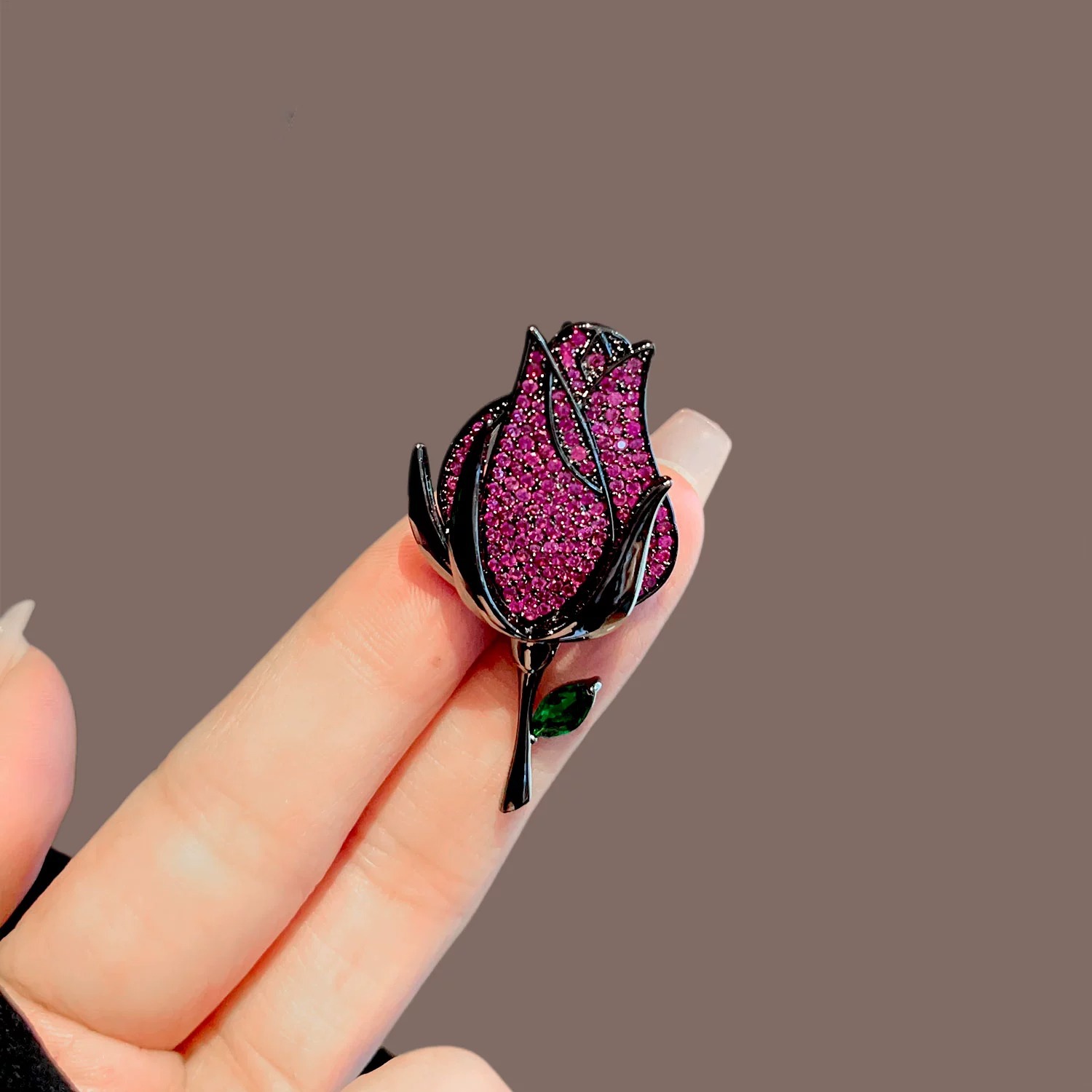 Luxe tulp broche voor dames niche ontwerp antislip speld accessoire_voghion.com