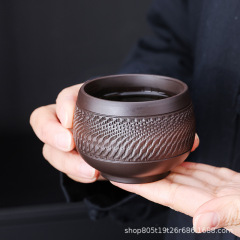 手作り跳刀紫陶茶杯主人杯単杯個人専用品茗杯茶杯工夫茶具家庭用コップ