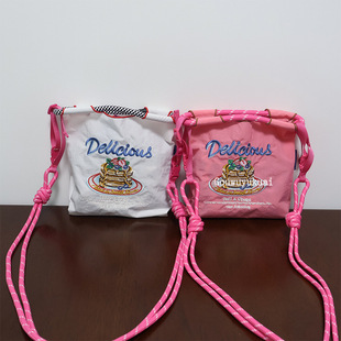 Japanese ball chain eco-friendly shopping bag embroidered nylon bag mini mini handbag for women in summer