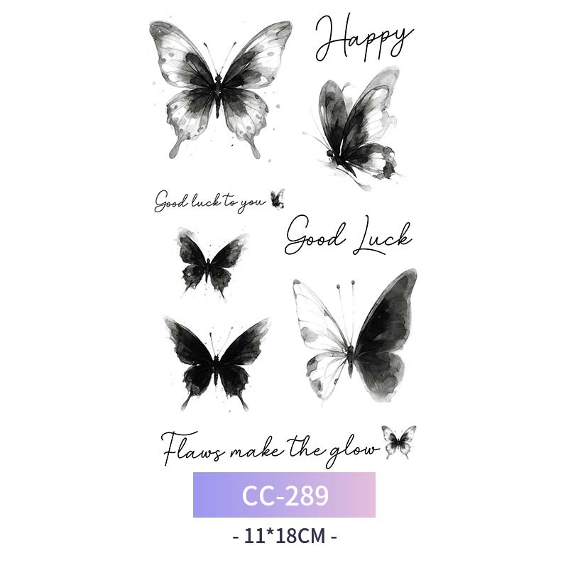 Transfronterizo en stock al por mayor de halloween colorido mariposa tatuaje pegatinas simulación sangrienta cicatriz pegatinas divertidas pegatinas impermeables