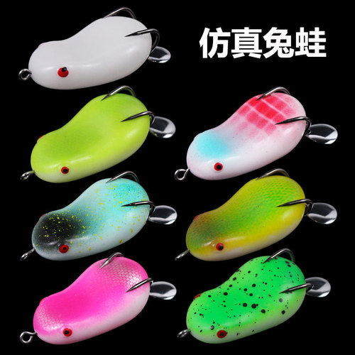 Manufacturer wholesale simulated rabbit frog sequined thunder frog 5.8g7.3g12g Luya bait fake bait sea fishing bass mandarin fish