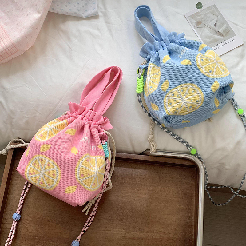 Bolsa de mano de mujer, nueva bolsa de regalo de vacaciones de gran capacidad, bolsa de tejido portátil, bolsa de cubo, bolsa de almuerzo, bolsa de mochila