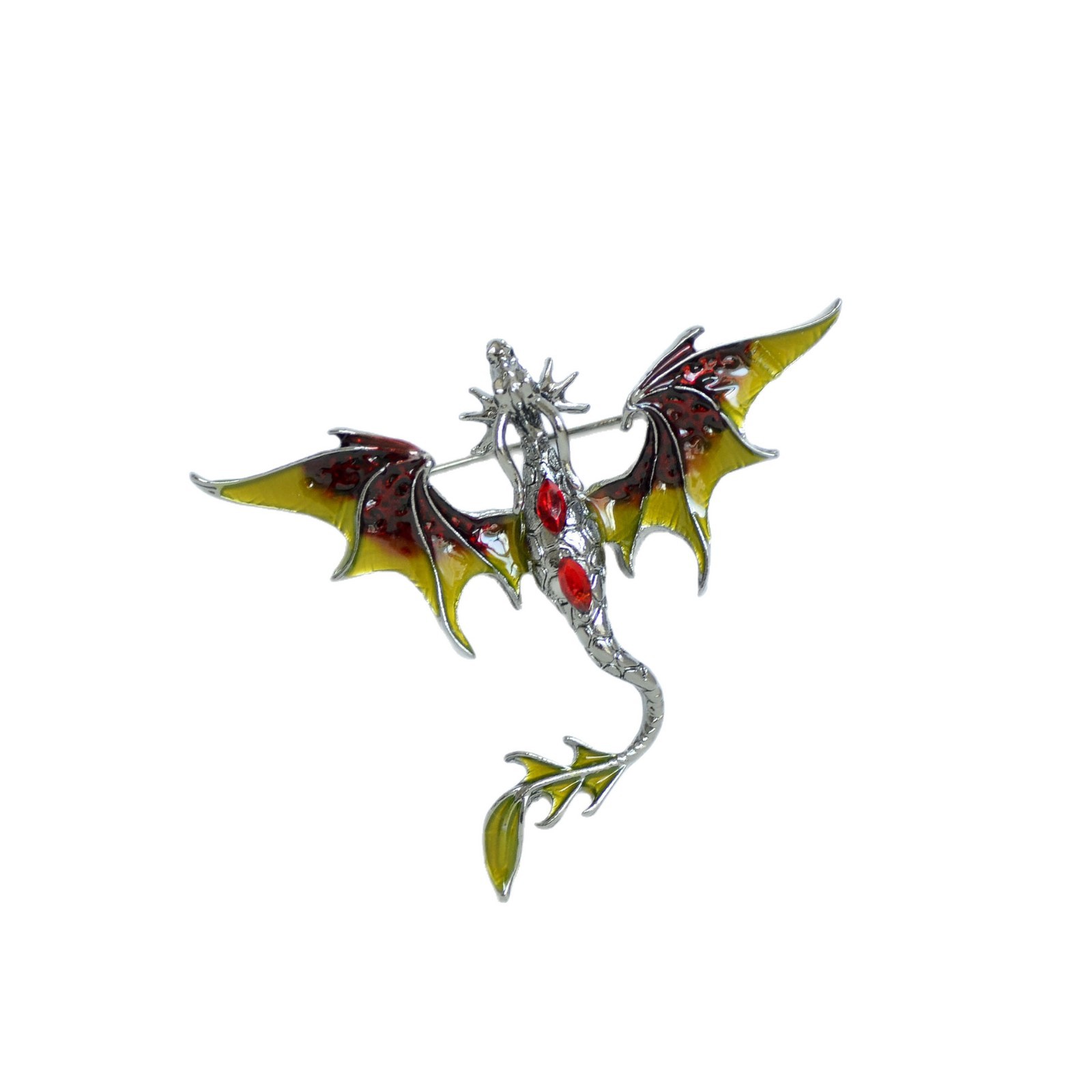 Nuova spilla a forma di drago in smalto, spilla con animali di moda europea e americana, vendita calda transfrontaliera, versatile, intarsiata con diamanti_voghion.com