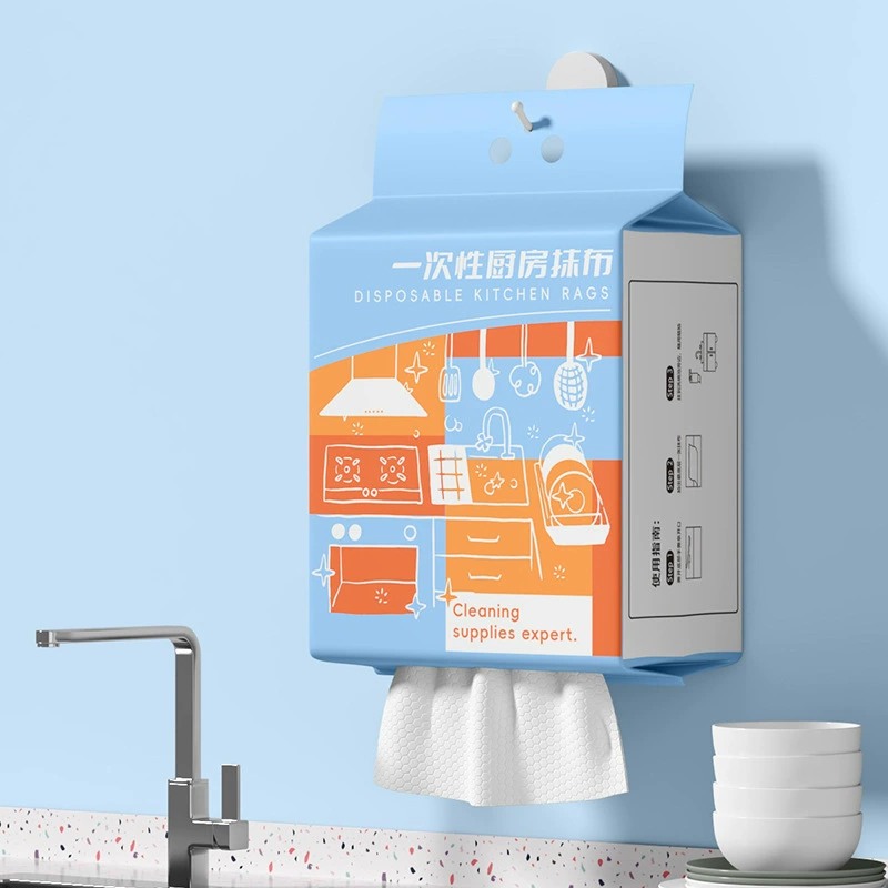 Boxed Removable Kitchen Rags, Thickened Lint-Resistant Polyester, 20×20–30×30 cm Options