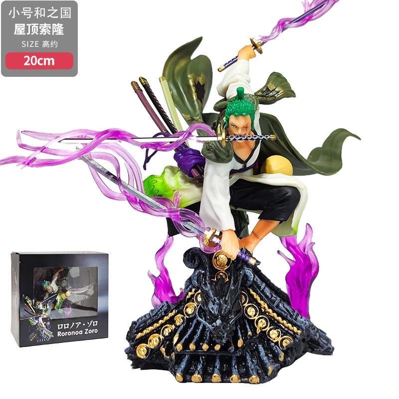 Uno de los piratas muñeca de oficina modelo de pastel decoración Q versión Luffy Sauron Ace Sanji Joba conjunto completo de anime