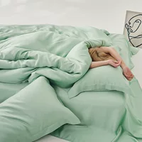 Легкая роскошная кровать 60 Tencel из четырех частей шелковистого телесного цвета для сна, однотонное простое пододеяльник, прохладное ощущение, покрывало из ледяного шелка, простыня