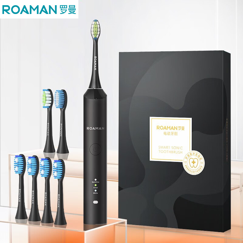 Roman Electric Toothbrush Dentist Recommends 48000 High Vibration Frequency Deep Cleaning Gum Protection T3
