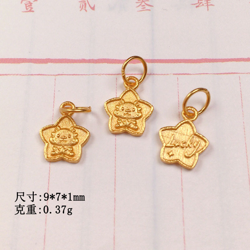 s925 silver gold-plated dragon fish accessories bracelet braided rope necklace string decoration diy handmade beads semi-finished products
