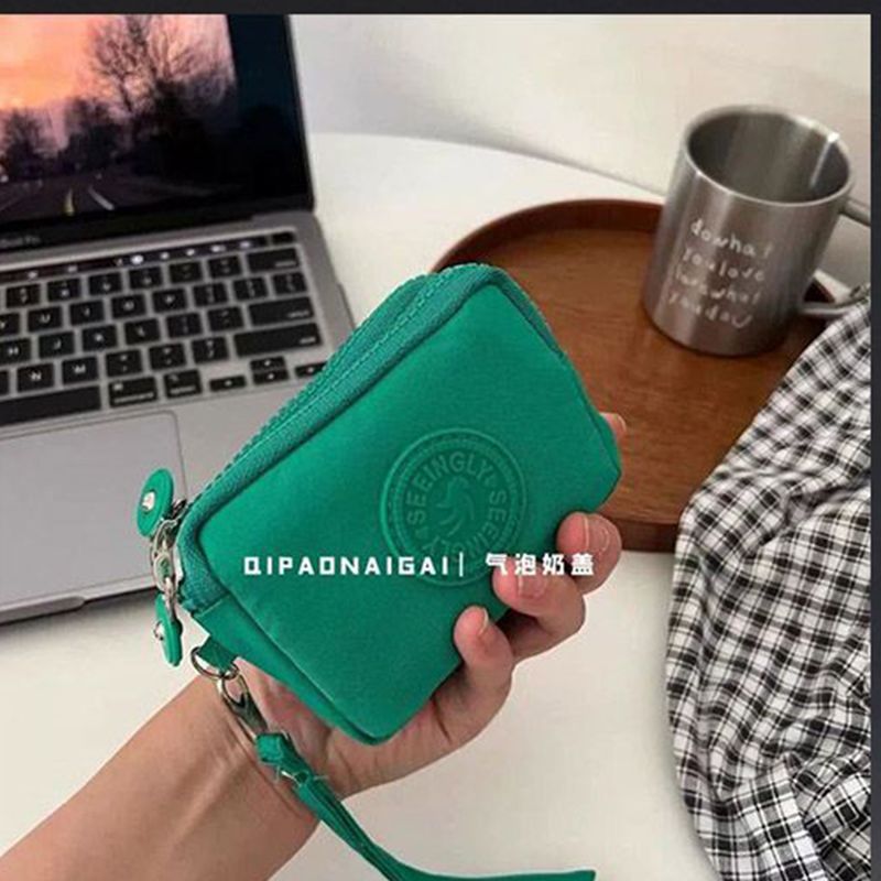 ¡El gigante! Tarot mud púrpura bolsa de cambio de nylon mini auriculares de lápiz labial bolsa de tarjetas multicapa