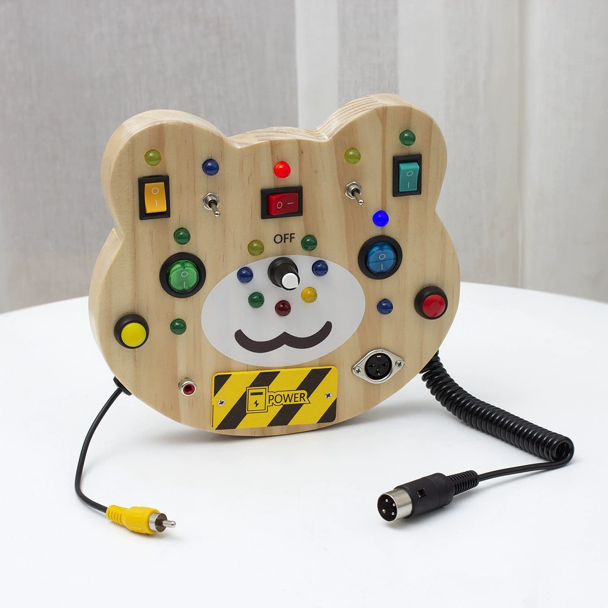 Wooden electronic switch key, cognitive toy, early education