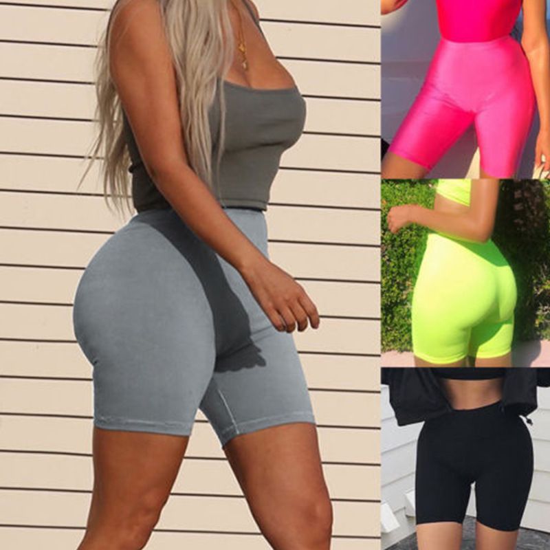 European and American cross-border summer high waist sports fitness stretch tight hip lifting yoga pants women's three pants ins