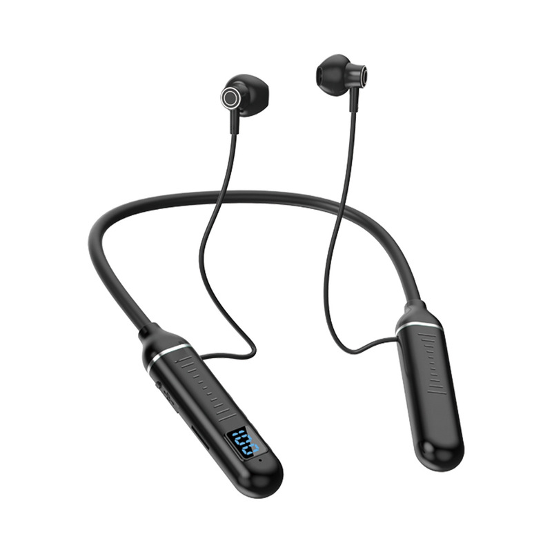 スポーツゲームノイズリダクション首掛けワイヤレスBluetoothヘッドセット超長バッテリー寿命首掛けイヤホンAppleおよびAndroidユニバーサルに適しています|undefined