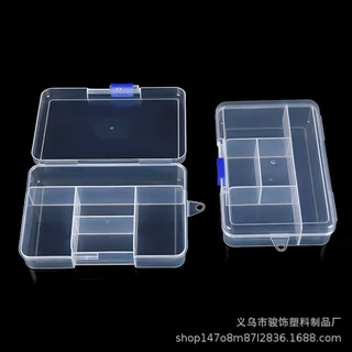 厂家直销pp滑扣五格不可拆塑料盒 长放形透明塑料包装盒子批发