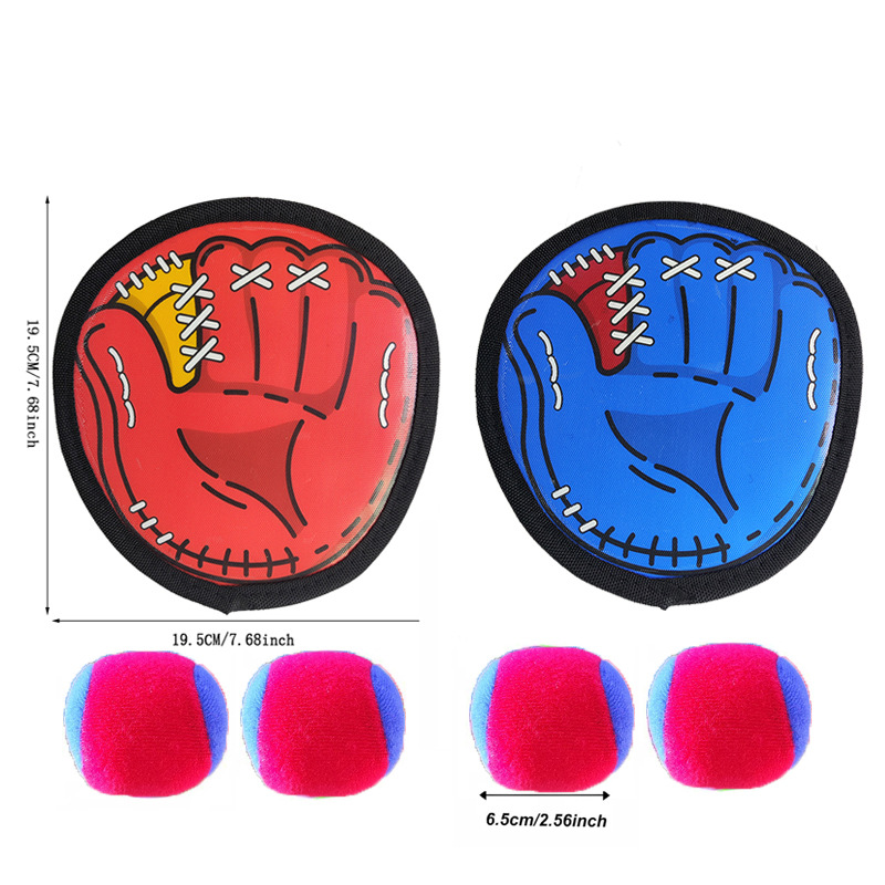 transfronteriza Amazon lanza palo objetivo raqueta de béisbol Velcro atrapar guantes para niños al aire libre juegos de juguetes deportivos