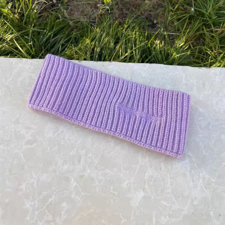 韓国ins個性的なアルファベット刺繍毛糸ヘアバンド|undefined