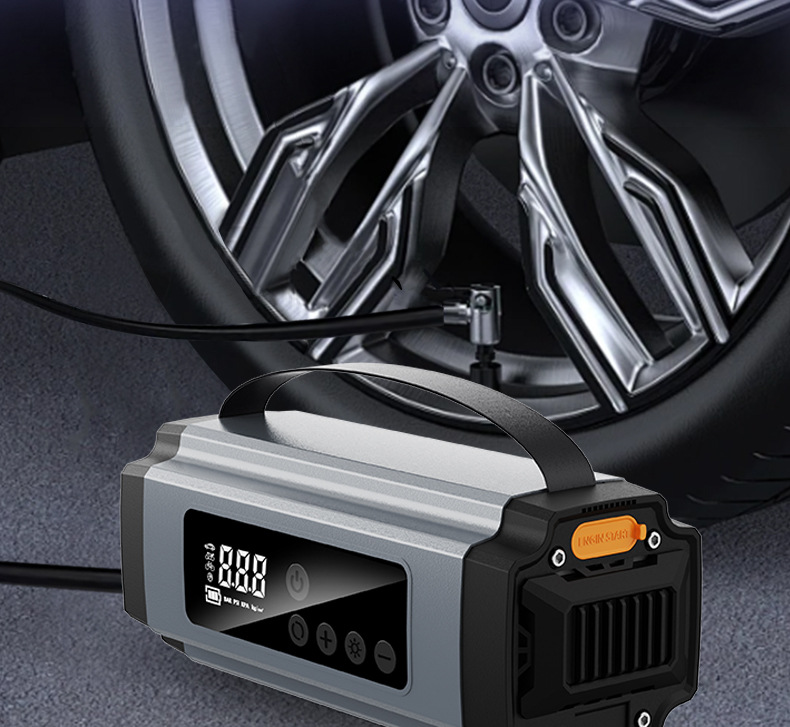 Car-Mounted Inflatable Air Pump and Power Bank for Emergency Use, Multifunctional Battery Booster for Train Trips, Outdoor Emergency Power Bank