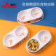 New product Oval melamine double bowl wholesale color melamine bowl pet cat bowl dog bowl water dispenser Pet Bowl