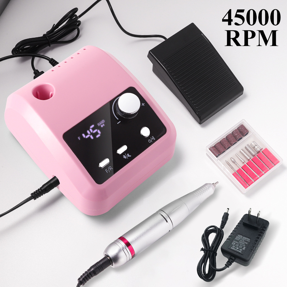 Nuevo transfronterizo 45000 rpm amolador de uñas 204 amolador de uñas eléctrico ligeras amolador de uñas amolador de uñas