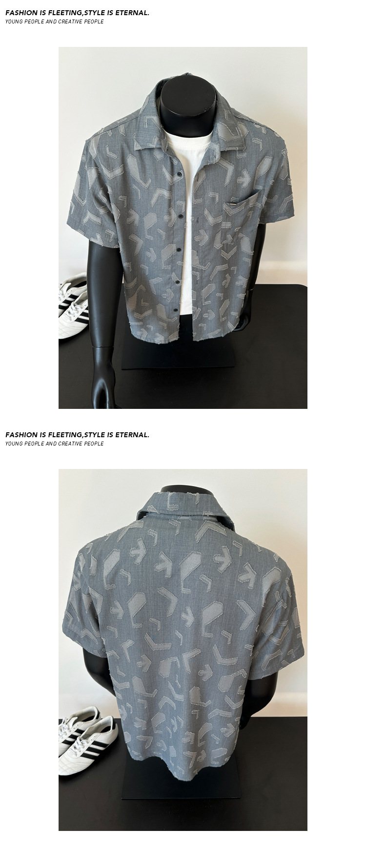 Oversized American Style Short Sleeve Shirt For Men Summer Fashion_voghion.com