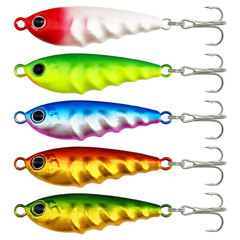 Bass Lure Iron Plate 10g-60g Multicolor Long Range Lead Fish Freshwater and Sea Fishing Three-Prong Hook Bait Simulation Fake Lure