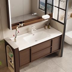 中古風浴室キャビネットセットセラミック一体盆新型シンプルトイレ手洗い洗面器洗面台洗面台