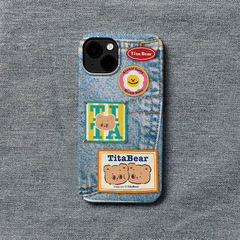 Personalized Cowboy Bear Film Case for Apple 14 Pro Phone Case, Compatible with 13 Pro Max/12/11, All-Inclusive Hard Case